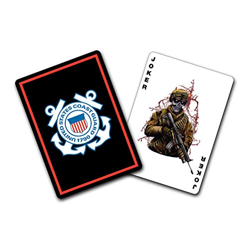 Coast Guard Playing Cards – USCG Deck with Rank Insignia and Skull Joker