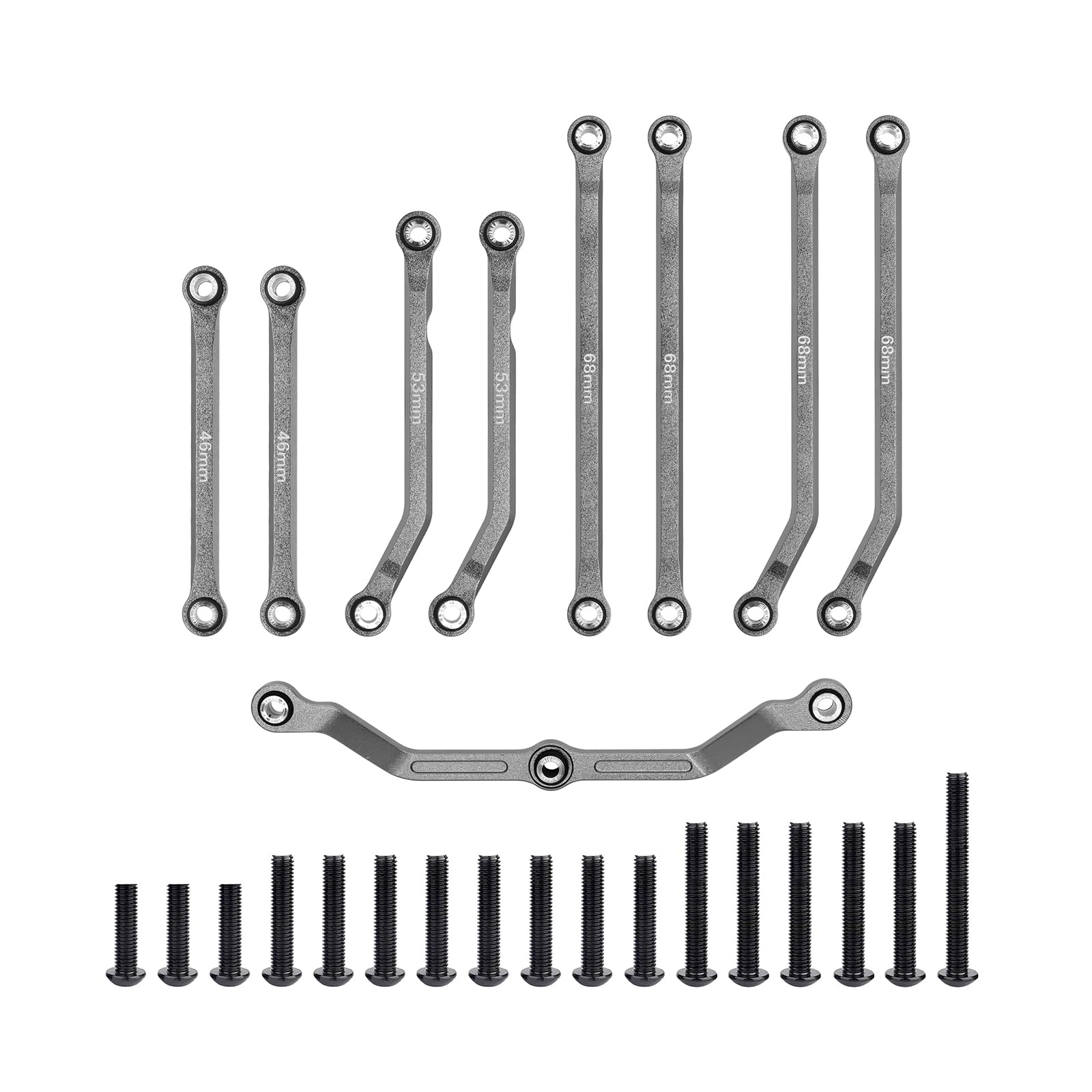 CODA RACING High Clearance Aluminum Links Set for TRX4M (Navy Blue) – Steering Linkage Upgrade for 1/18 RC Crawler
