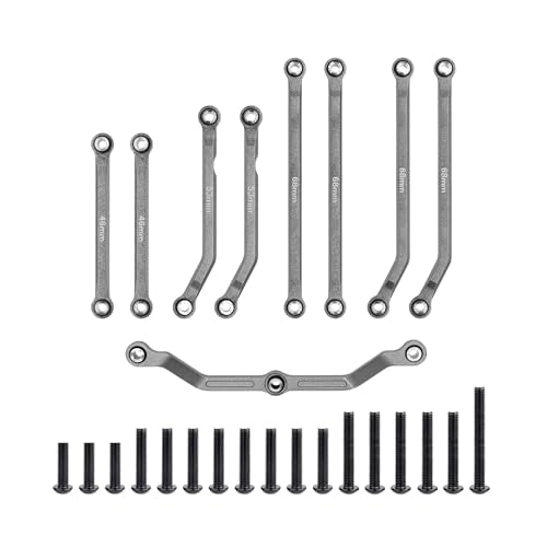 CODA RACING High Clearance Aluminum Links Set for TRX4M (Navy Blue) – Steering Linkage Upgrade for 1/18 RC Crawler