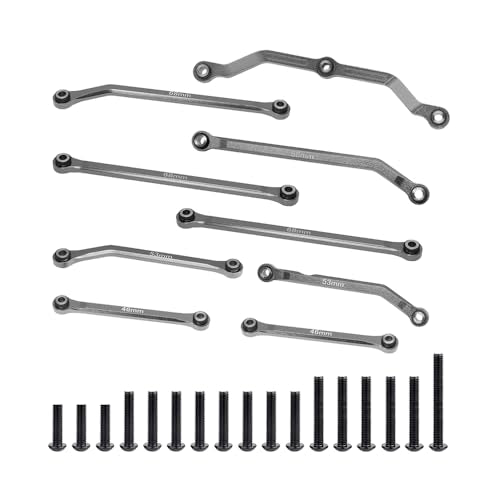 CODA RACING High Clearance Aluminum Links Set for TRX4M (Navy Blue) – Steering Linkage Upgrade for 1/18 RC Crawler
