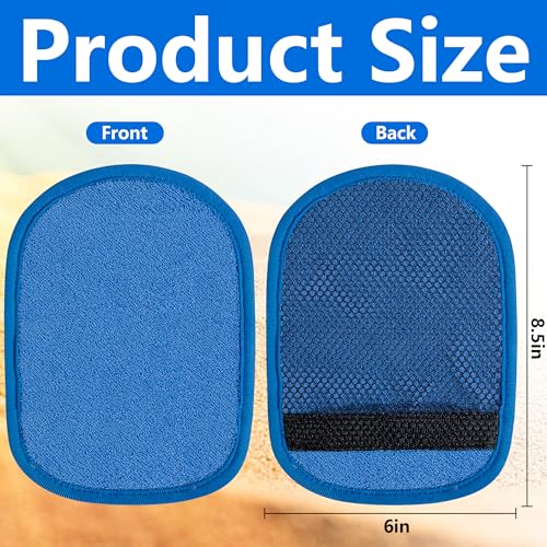 codree 4-Pack Sand Removal Mitts – Soft Coral Fleece Beach Sand Wipe Off, Reusable, 8.5x6 Inch