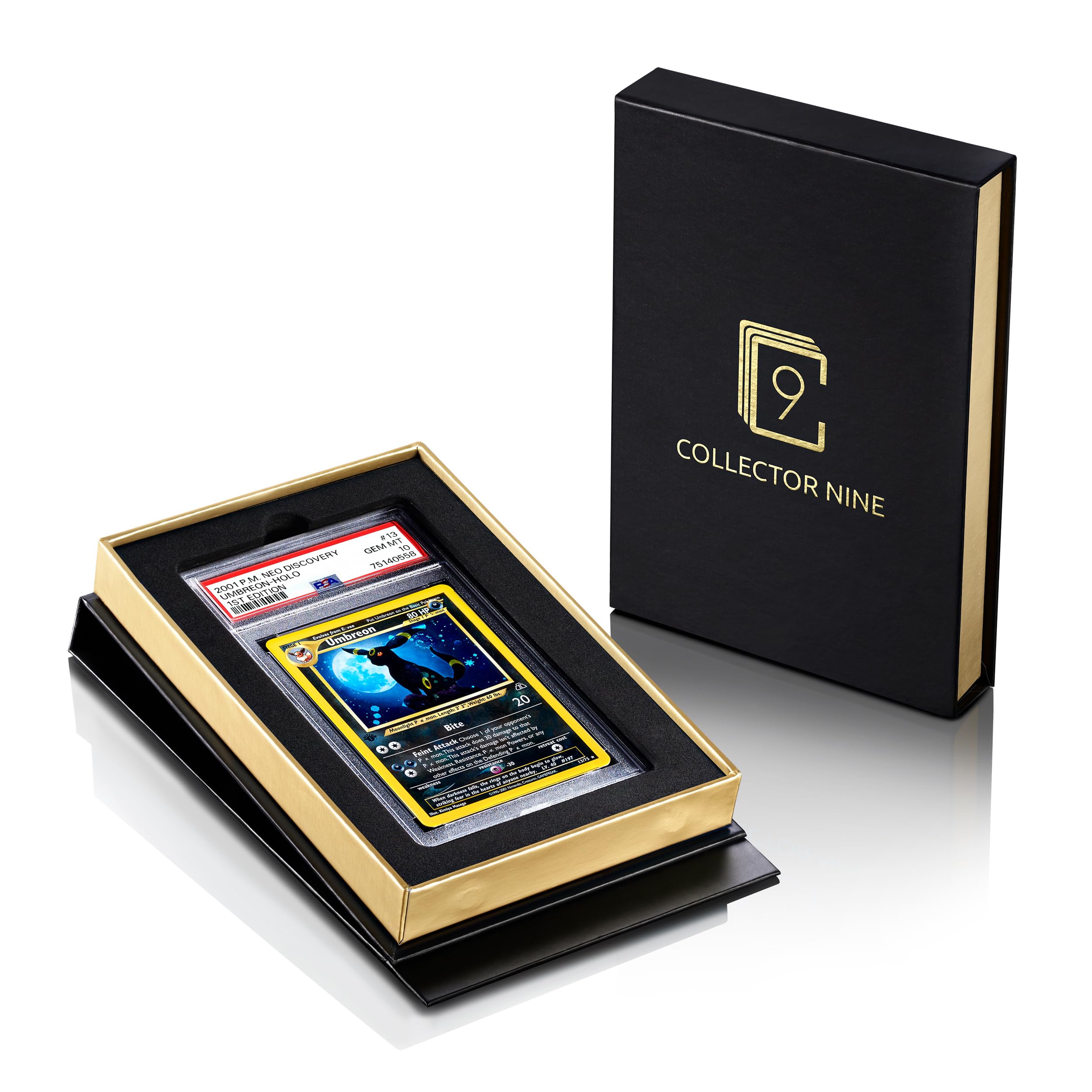 Collector Nine Gold PSA/CGC Single Magnetic Flip Display Case – Graded Card Storage and Gift Box