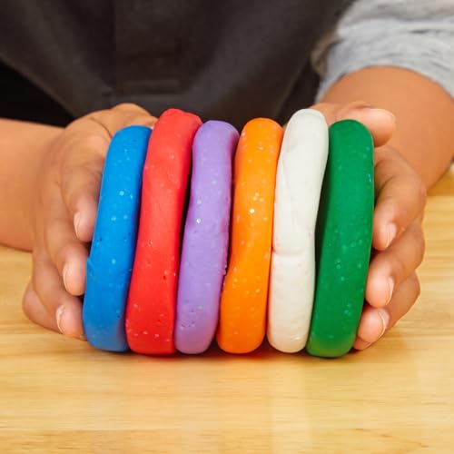 Colorations Wheat & Gluten Free Glitter Dough - 6 Colors, 2 oz Each - Non-Toxic Sensory Play Dough for Kids
