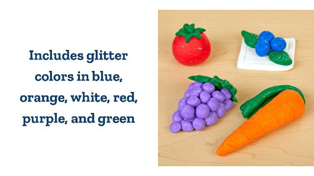 Colorations Wheat & Gluten Free Glitter Dough - 6 Colors, 2 oz Each - Non-Toxic Sensory Play Dough for Kids