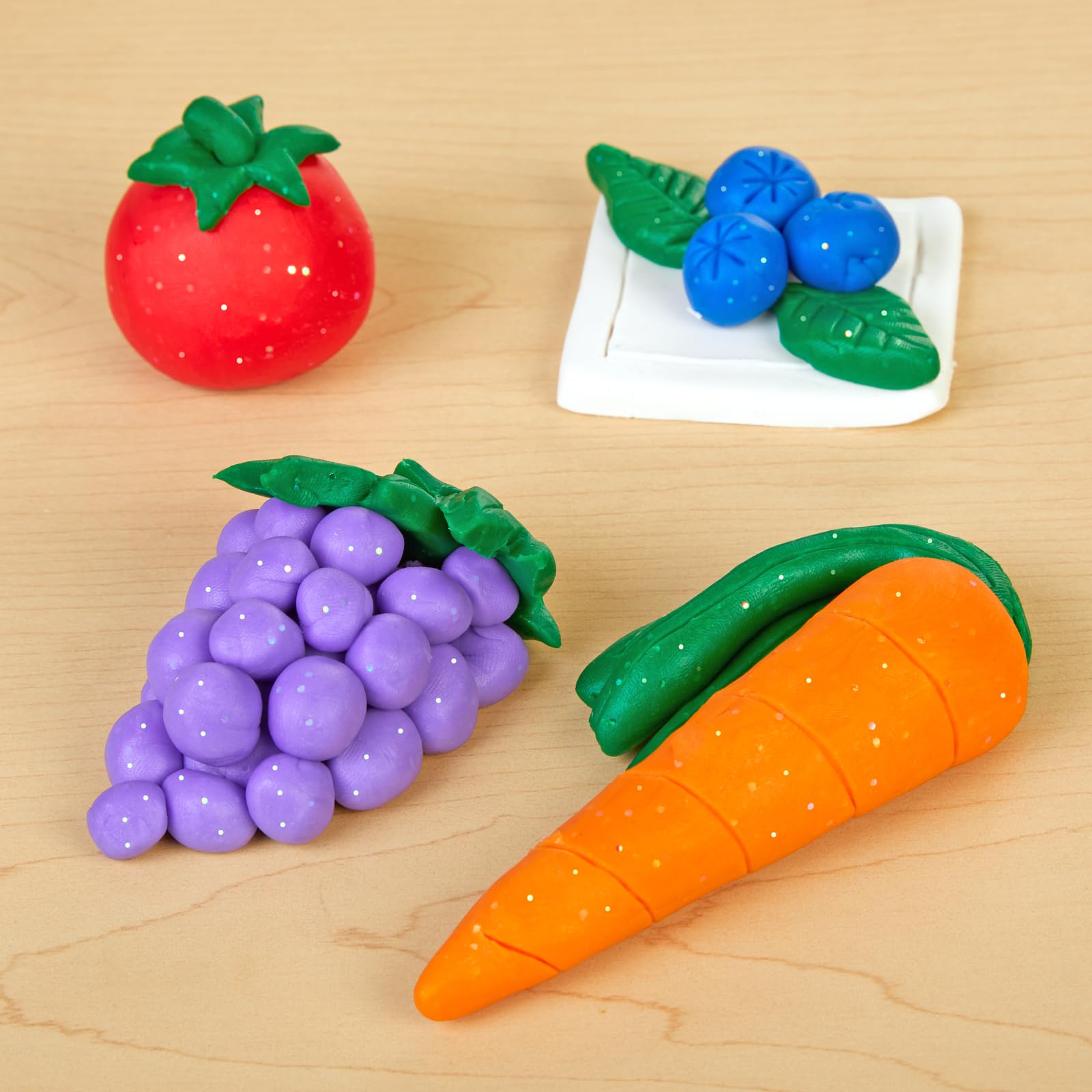 Colorations Wheat & Gluten Free Glitter Dough - 6 Colors, 2 oz Each - Non-Toxic Sensory Play Dough for Kids