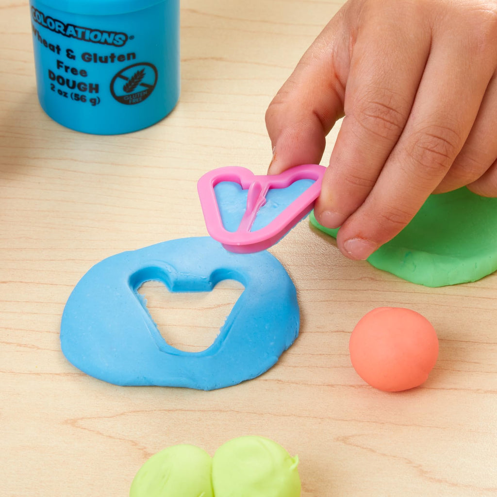 Colorations Wheat & Gluten Free Neon Dough - 6 Pack of Non-Toxic Sensory Dough for Kids