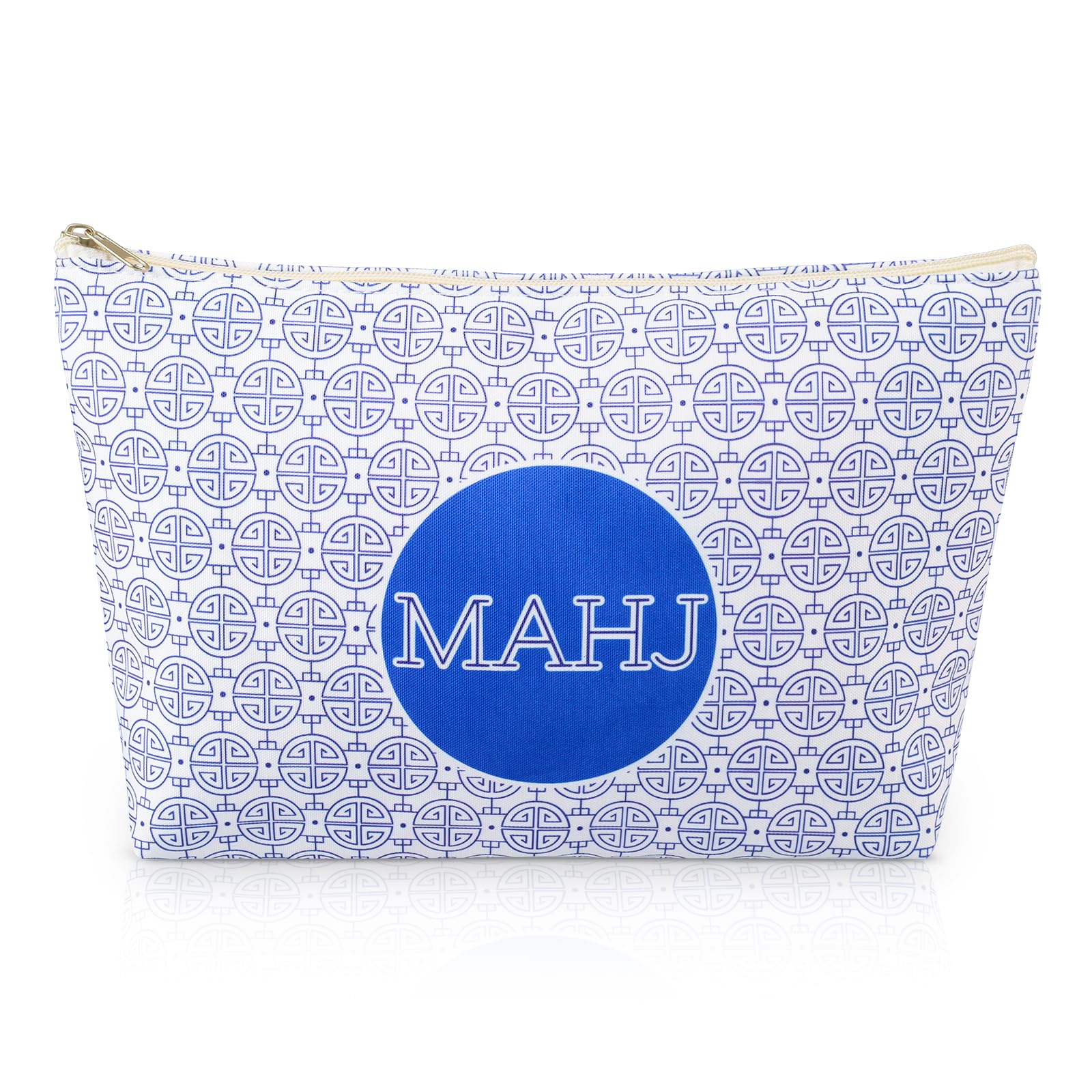 Colorato Mahjong Tiles Bag with Zipper – Blue, Fits 1.2" (30mm) American Mahjong Tiles, Portable Storage Case