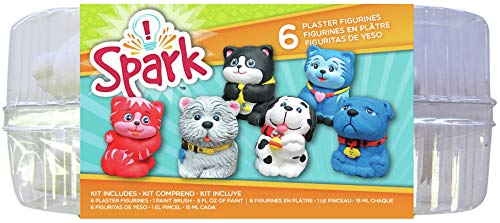 Colorbok Plaster Figurines for Painting - Cats & Dogs, 2.5 x 4.5 x 6 In.