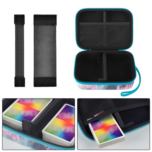 Comecase Galaxy Card Case – EVA Storage Box Holds 400 Cards for UNO, SKYJO, Five Crowns, TCG & More