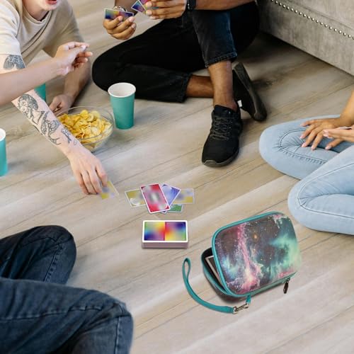 Comecase Galaxy Card Case – EVA Storage Box Holds 400 Cards for UNO, SKYJO, Five Crowns, TCG & More
