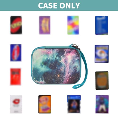 Comecase Galaxy Card Case – EVA Storage Box Holds 400 Cards for UNO, SKYJO, Five Crowns, TCG & More