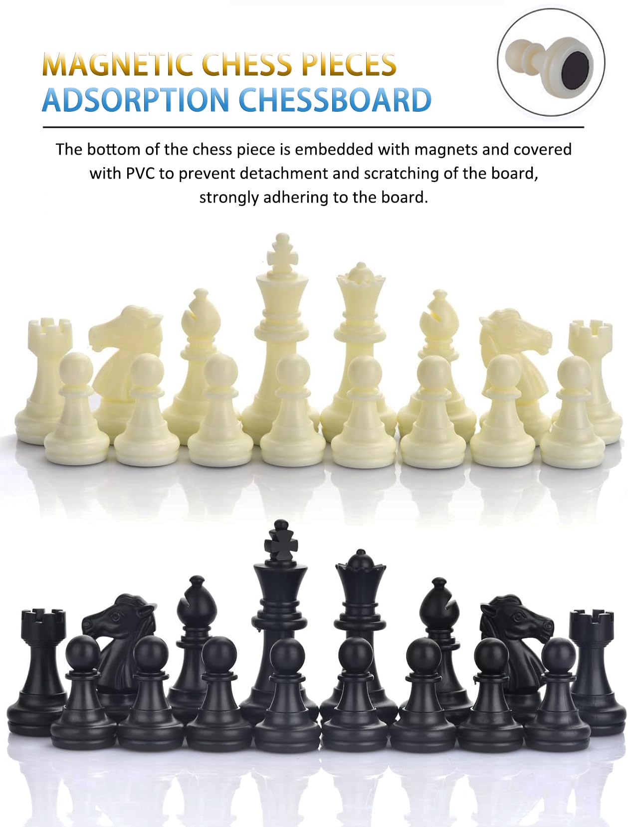Compact Magnetic Chess Set – 9.5 Inch Folding Board for Travel & Fun