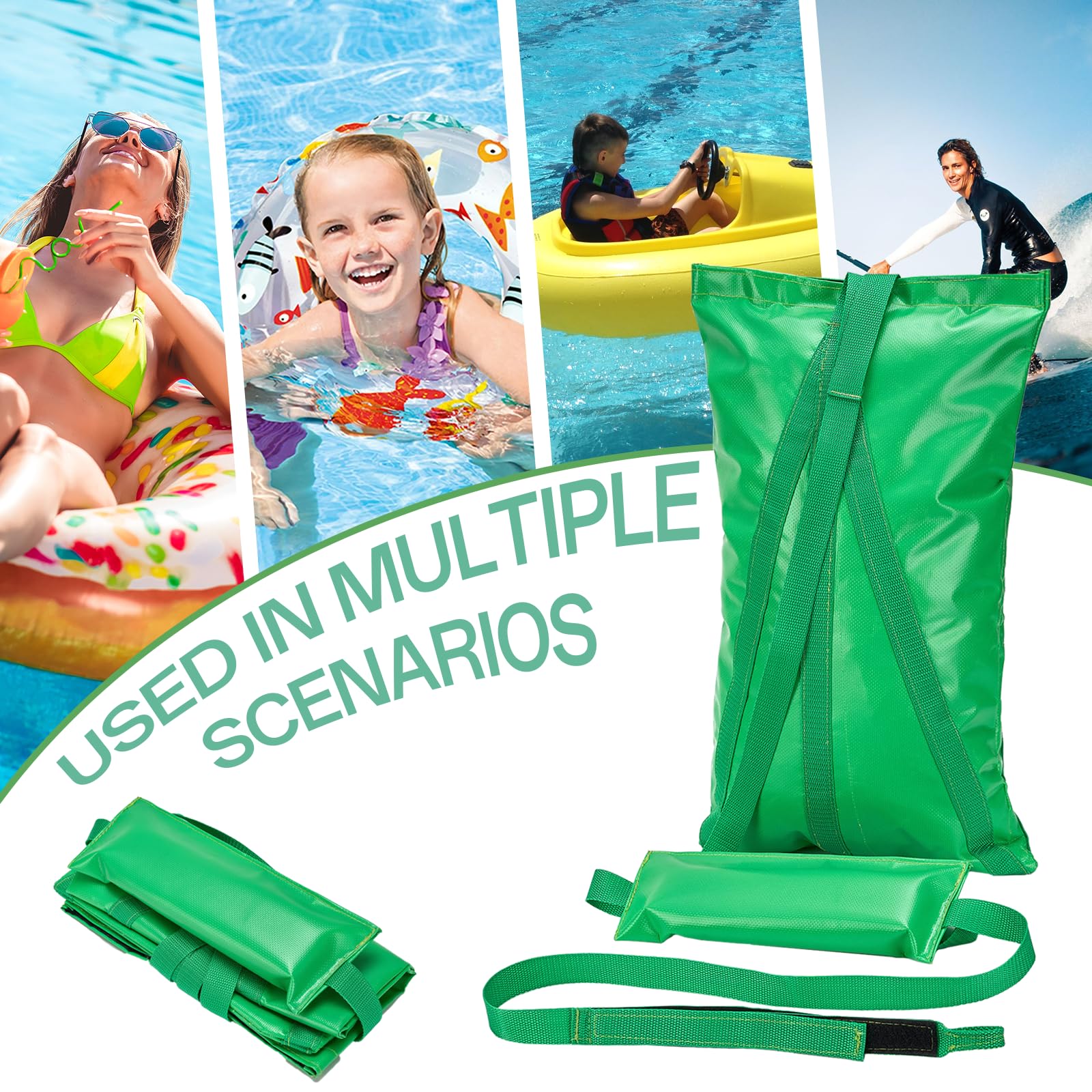 Compact Pool Float Anchor Bag – 2-in-1 Sand Anchor with 9.2ft Rope for Inflatables
