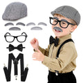 CONNICS 100 Days of School Old Man Costume Kit for Kids – Grandpa Dress-Up Set