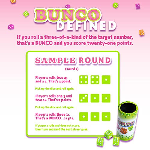 Continuum Games Retro Bunco Game Kit Party Box – Complete Set for 2-12 Players, Ages 13+