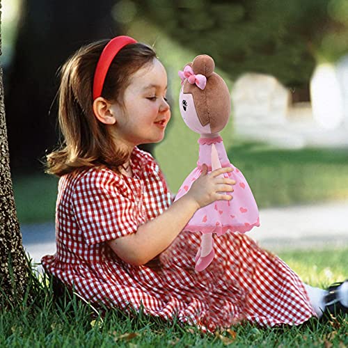 Conzy Stuffed Baby Doll 44cm - Super Soft Cuddly Plush Toy for Girls, Pink with Gift Bag