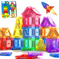 Coodoo 36-Piece Magnetic Tiles Travel Set – Mini STEM Building Blocks for On-the-Go Fun