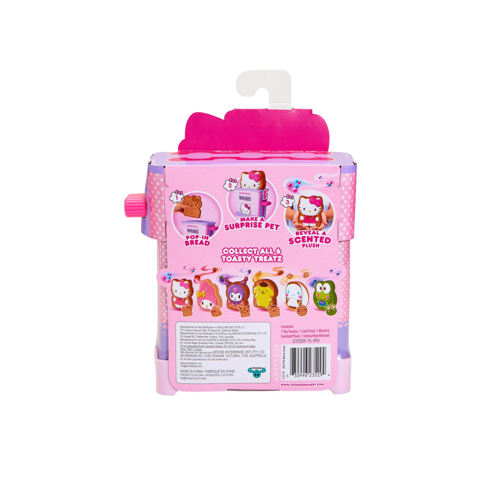 Cookeez Makery Hello Kitty and Friends Toasty Treatz Toaster - Surprise Scented Plush Toy with 6 Collectible Characters