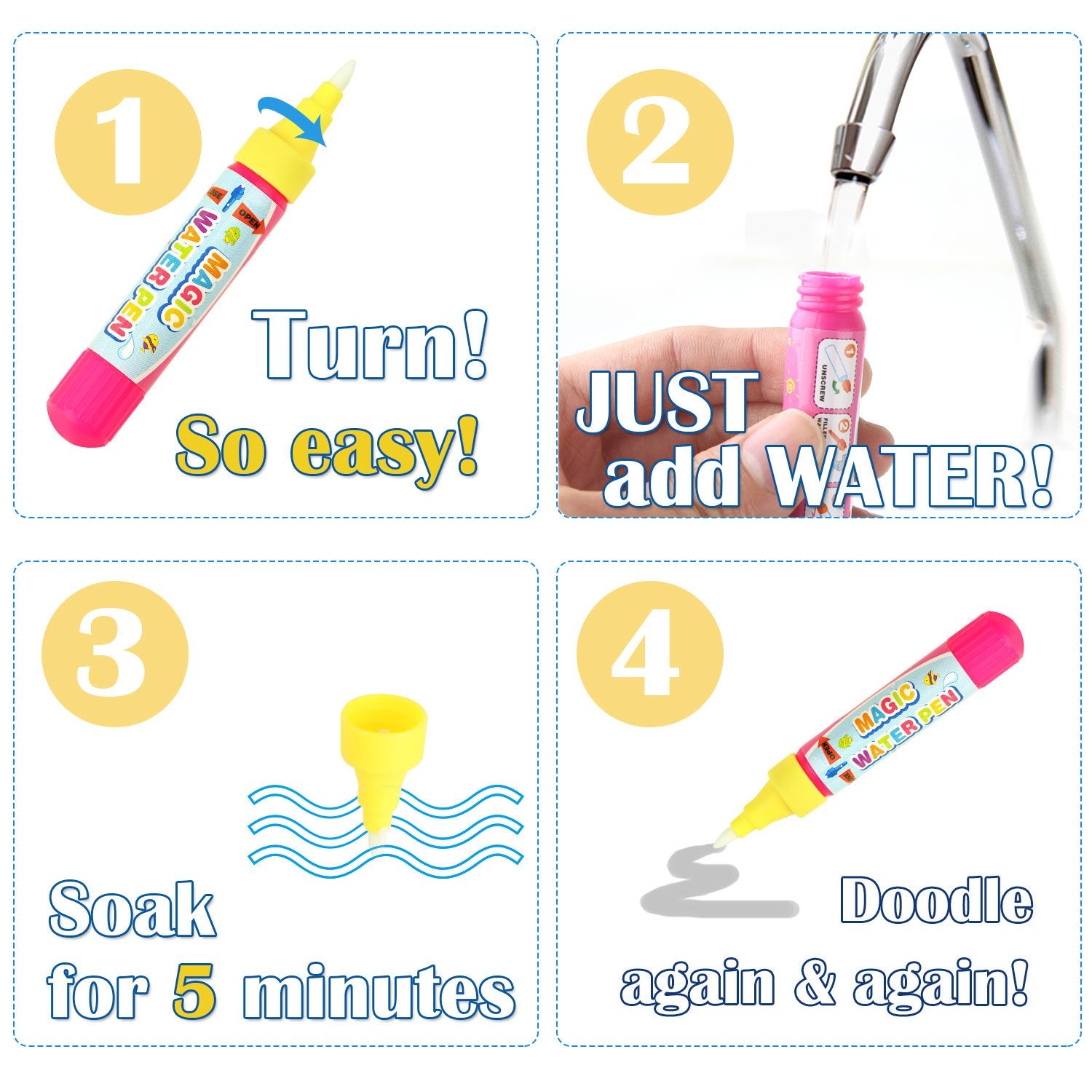 Coolplay Water Coloring Cards – Reusable Learning Toy for Toddlers (Shapes, Numbers, Colors)