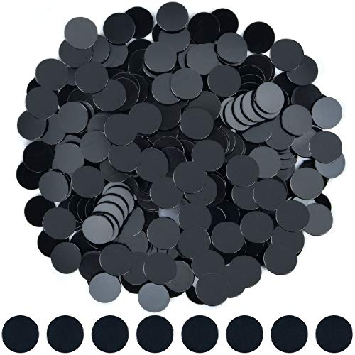 Coopay 300 Black Plastic Counting Chips – Bingo Discs & Math Counters, 1 Inch