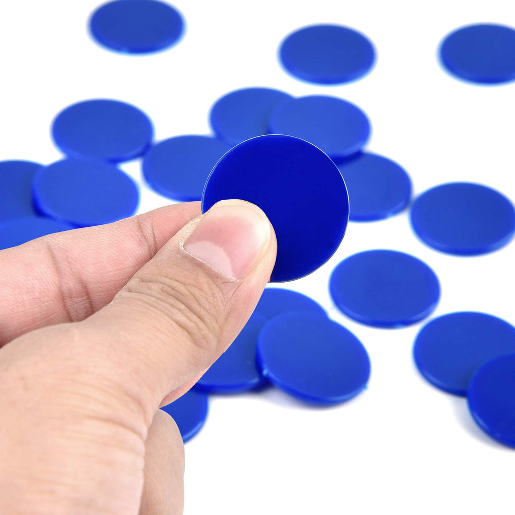 Coopay 300-Piece Blue Plastic Learning Counters – Bingo Chips & Math Discs, 1 Inch