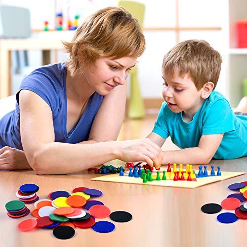 Coopay 300-Piece Plastic Bingo Chips & Counting Discs – 10 Colors, 1 Inch, for Math & Games