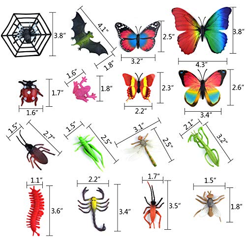 Coopay 51-Piece Plastic Insect Set – Realistic Fake Bugs for Education and Party Favors
