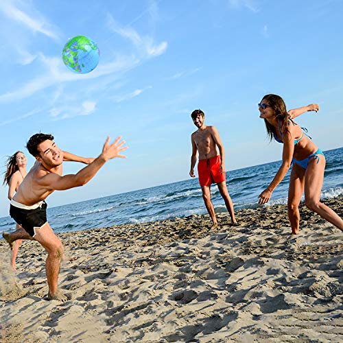 Coopay Inflatable World Globe (2 Pack) – 12-Inch PVC Earth Beach Ball for Teaching & Outdoor Play