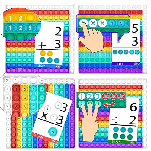 COOVA Multiplication Pop It – 12x12 Times Table Math Game Board for Kids Learning
