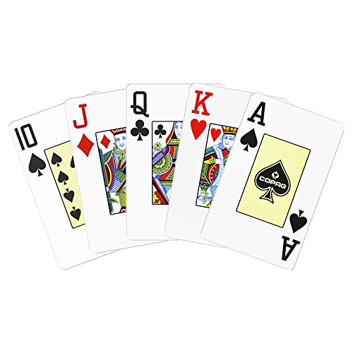Copag Jumbo Index Poker Playing Cards – Black, Single Deck (PVC, Washable)