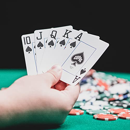 Copag Red Jumbo Index Poker Size Playing Cards – Durable PVC Single Deck for Texas Hold'em