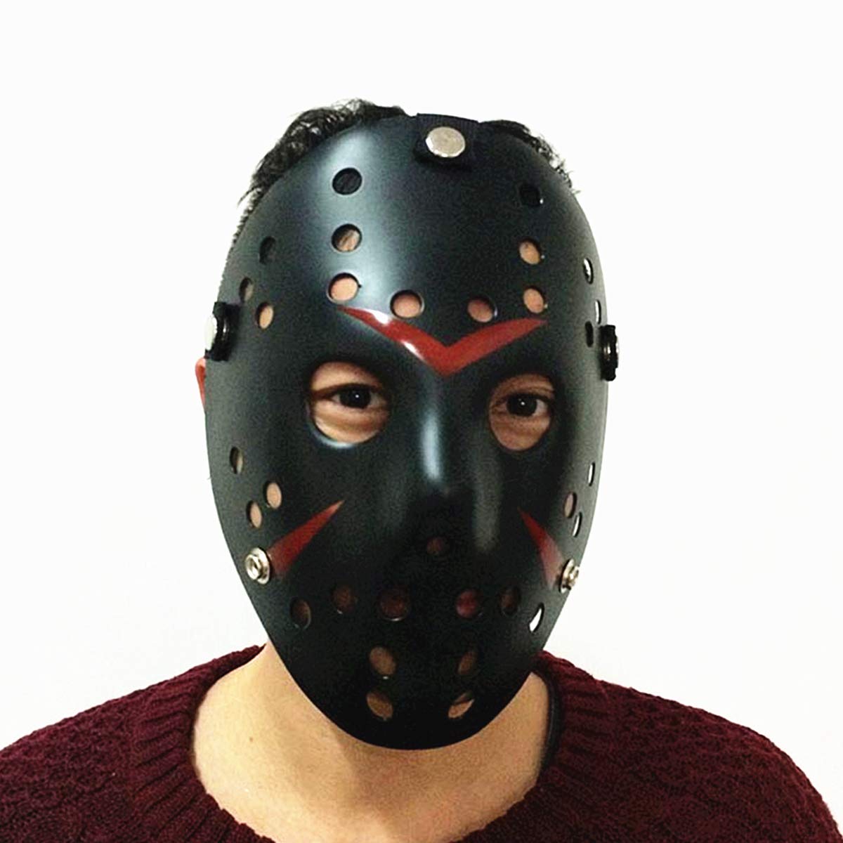 COSTOYFUN Horror Halloween Mask - Adjustable Elastic Band, PVC, Unisex Adult Cosplay Props