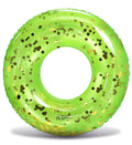CoTa Global Green Inflatable Pool Ring with Gold Confetti – 36-Inch Heavy Duty PVC Swim Tube for Kids and Adults