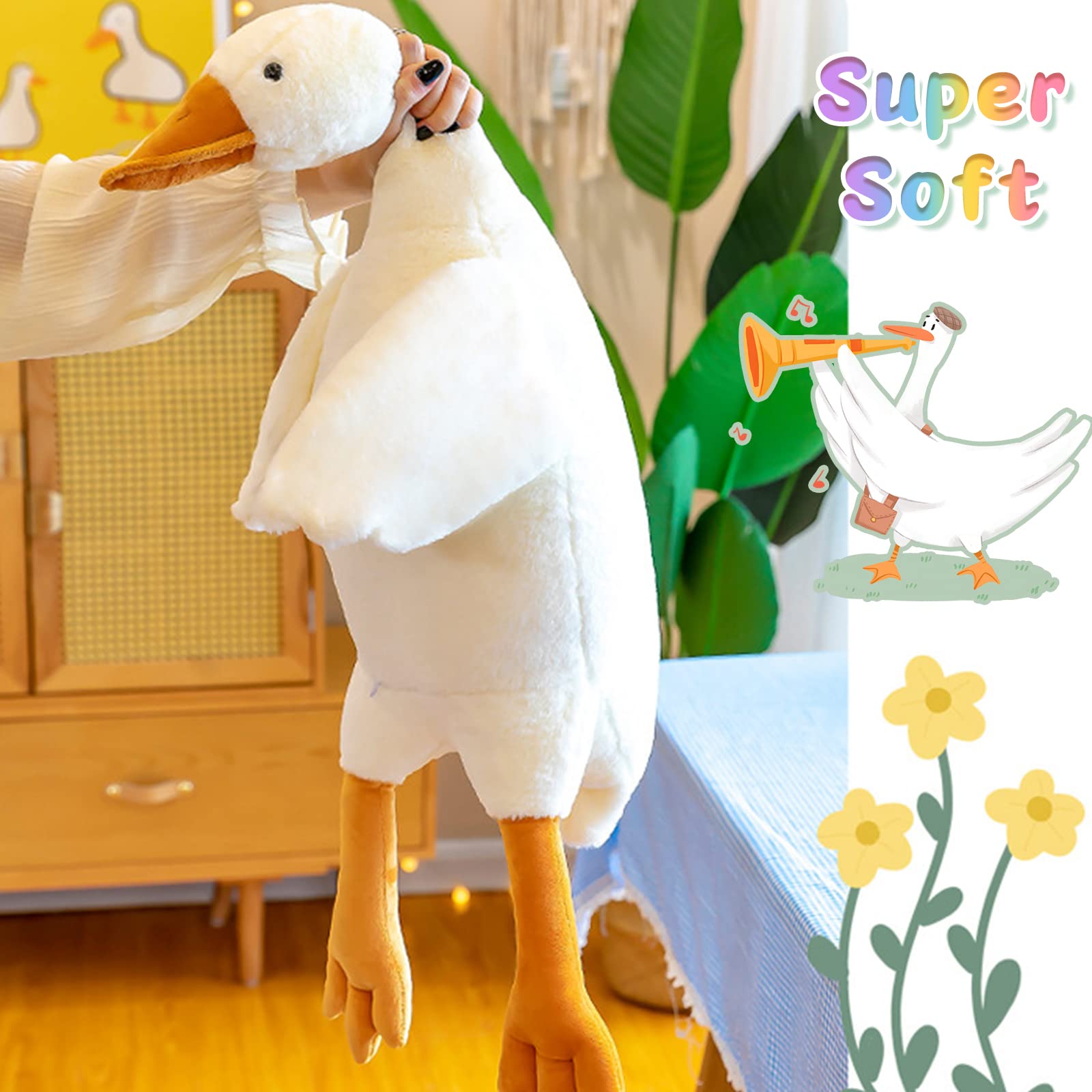 CottonStar 20 Inch Goose Stuffed Animal – Soft Cute Duck Plush Toy and Hugging Pillow for Kids