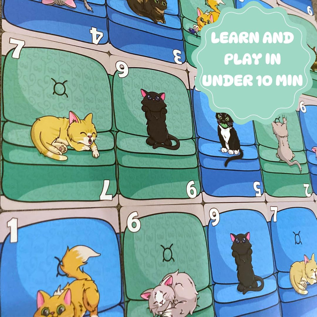 Couch Kittens Card Game – Quick 2-Player Number Game for Cat Lovers
