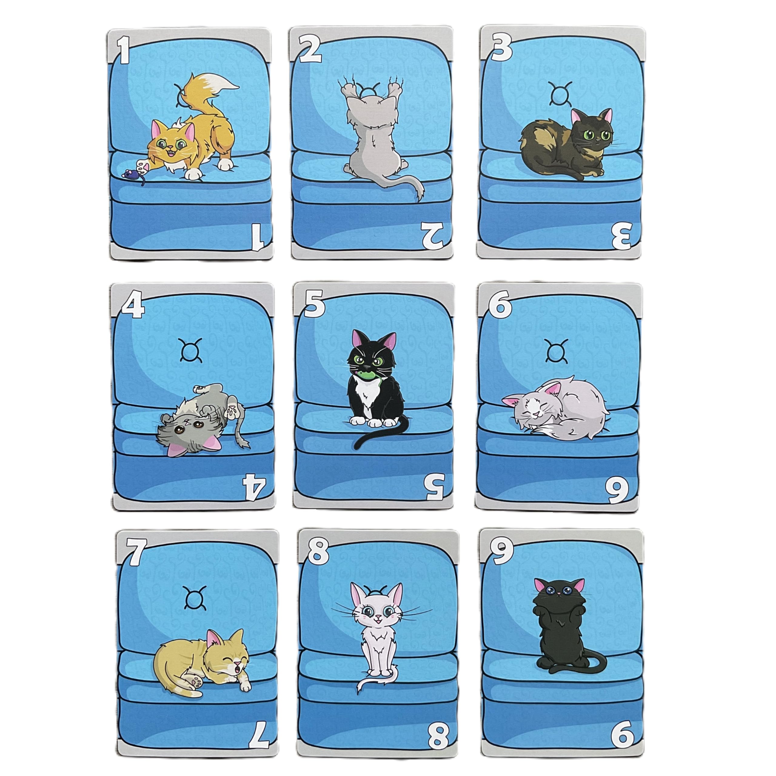 Couch Kittens Card Game – Quick 2-Player Number Game for Cat Lovers