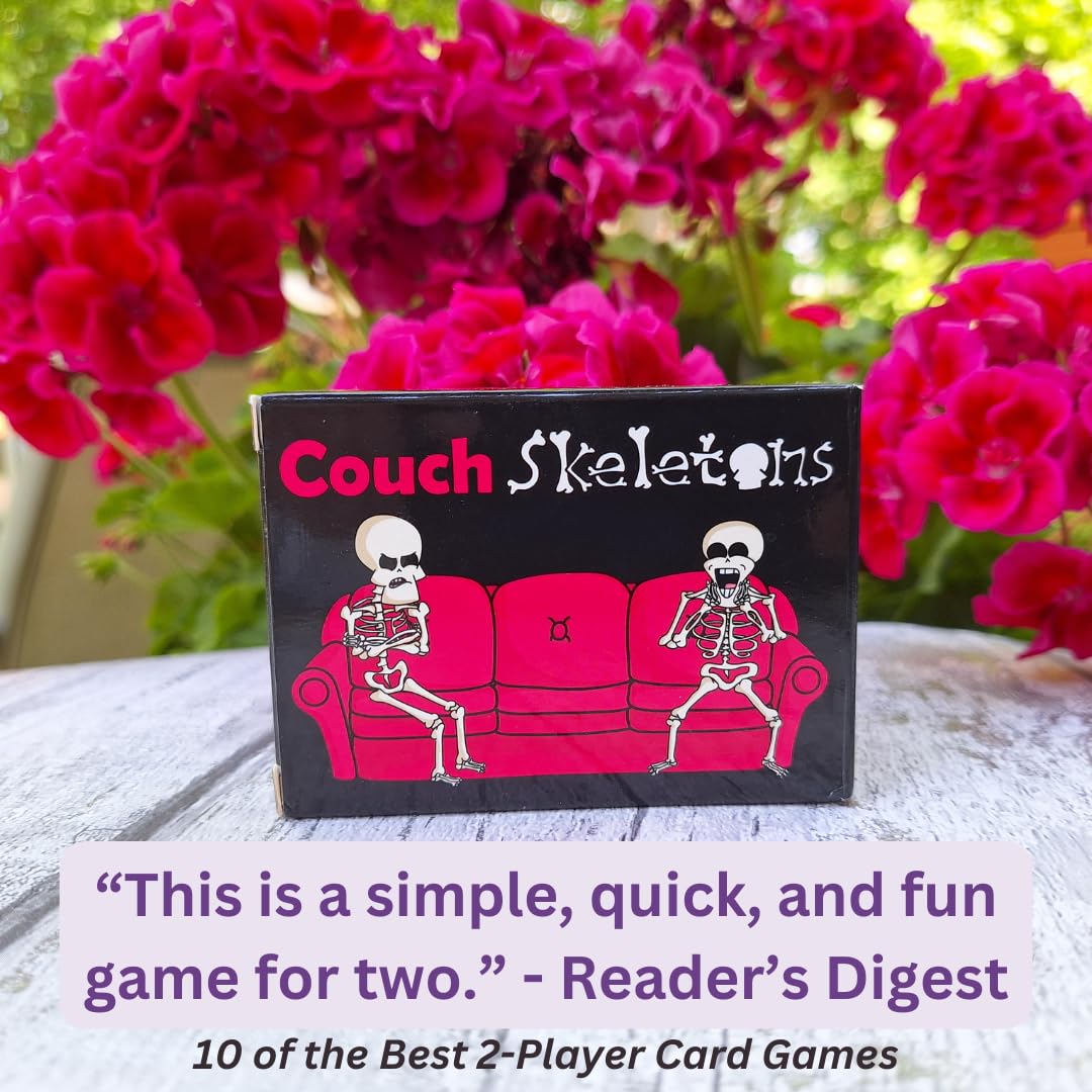 Couch Skeletons Card Game – Quick 2-Player Skeleton Couch-Filling Game by The Dusty Top Hat