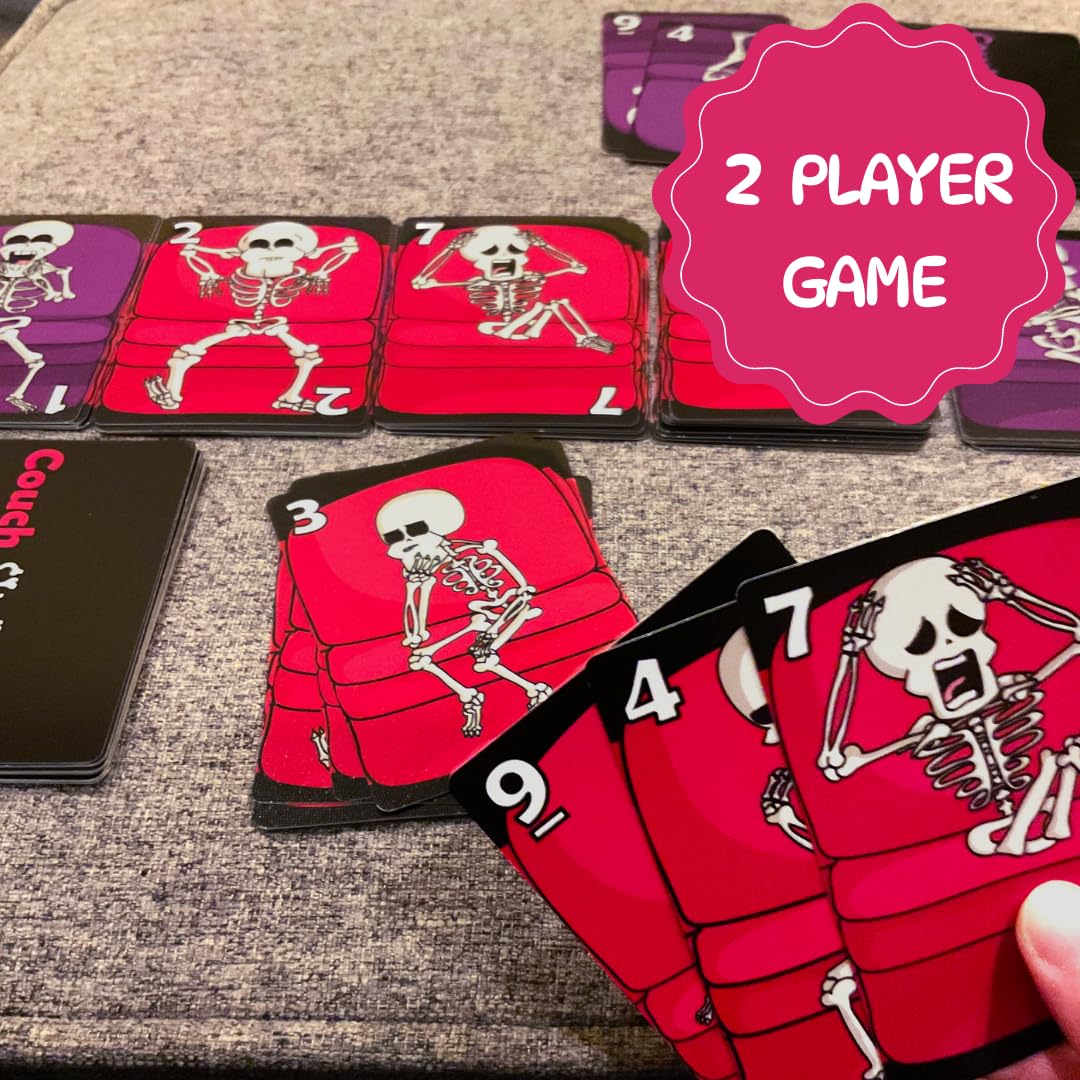 Couch Skeletons Card Game – Quick 2-Player Skeleton Couch-Filling Game by The Dusty Top Hat
