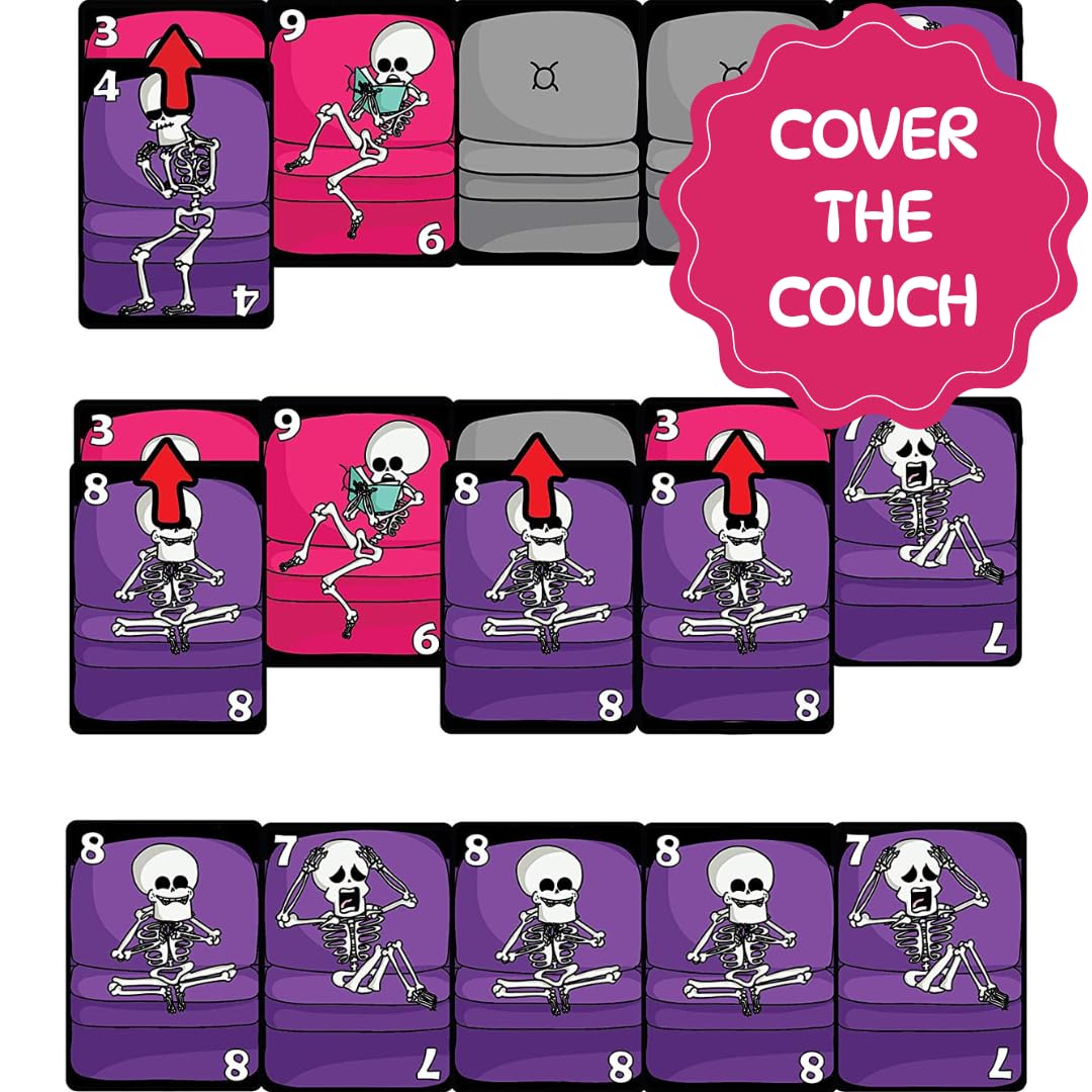 Couch Skeletons Card Game – Quick 2-Player Skeleton Couch-Filling Game by The Dusty Top Hat