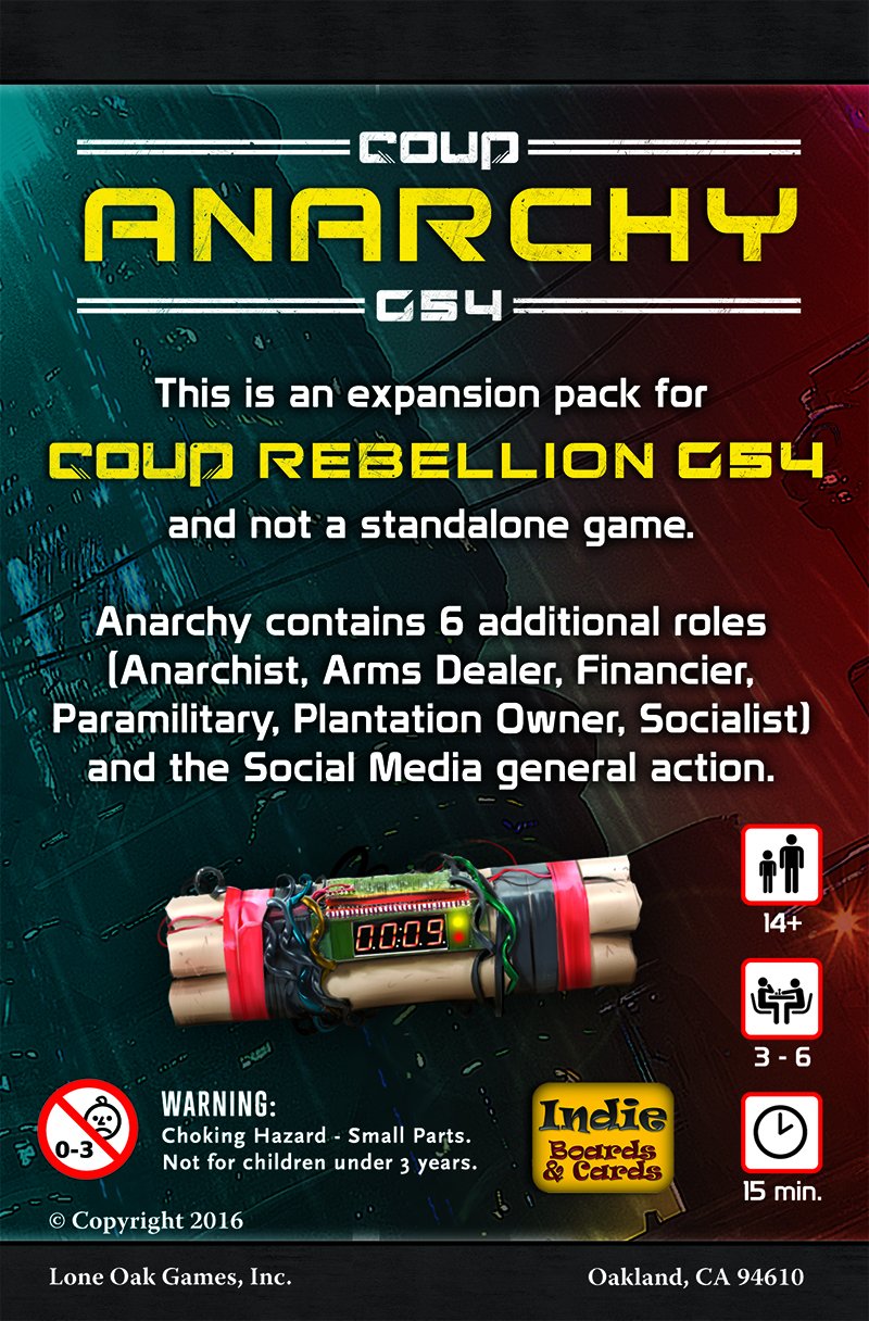 Coup: Rebellion G54 – Anarchy Expansion: 7 New Roles for Deeper Bluffing & Strategy