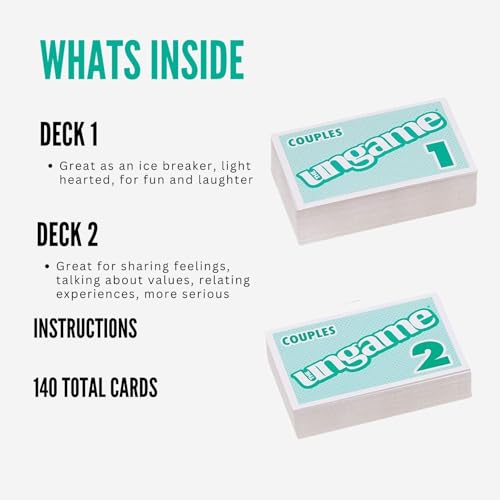 Couples Connection Card Game: 70 Light & 70 Serious Questions for Deeper Talks
