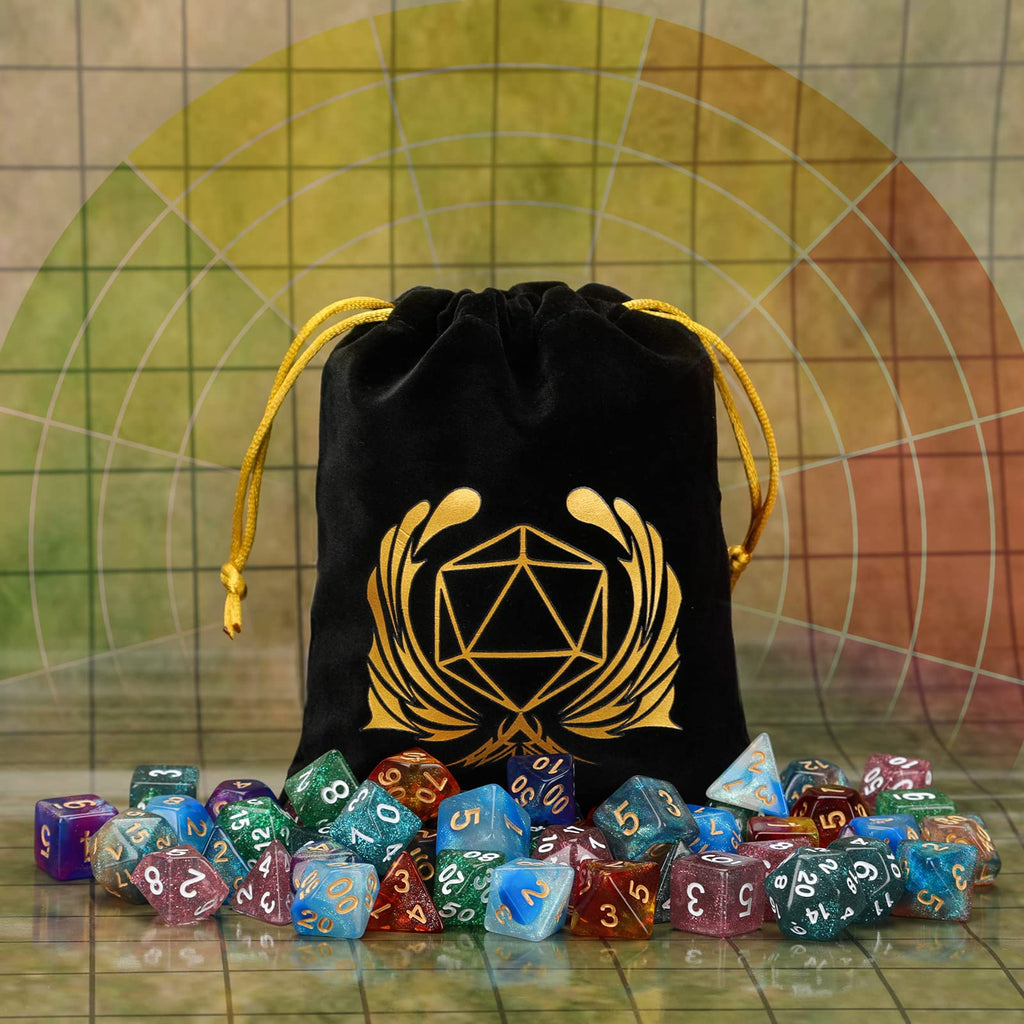 Coyeekn 49-Piece Polyhedral Dice Set – 7 Complete Sets for D&D and Tabletop RPGs