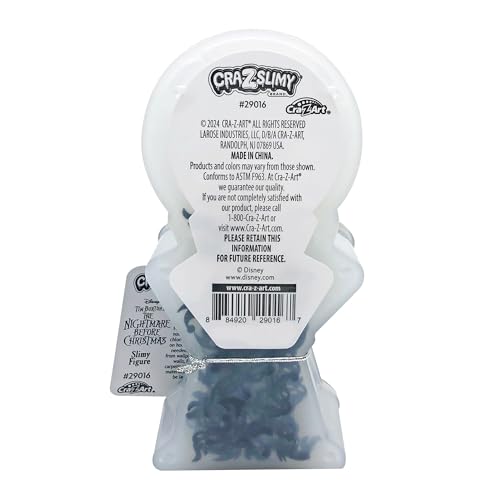 Cra-Z-Art Cra-Z-Slimy The Nightmare Before Christmas Jack Skellington Slime with Iridescent Silver Slime and Zero Confetti