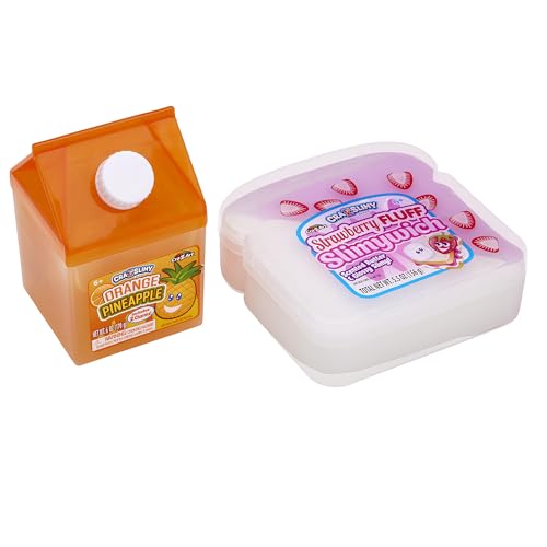 CRA-Z-Art Lunch-Themed Slime Set: Scented Orange Pineapple Drink & Strawberry Fluff Slimywich