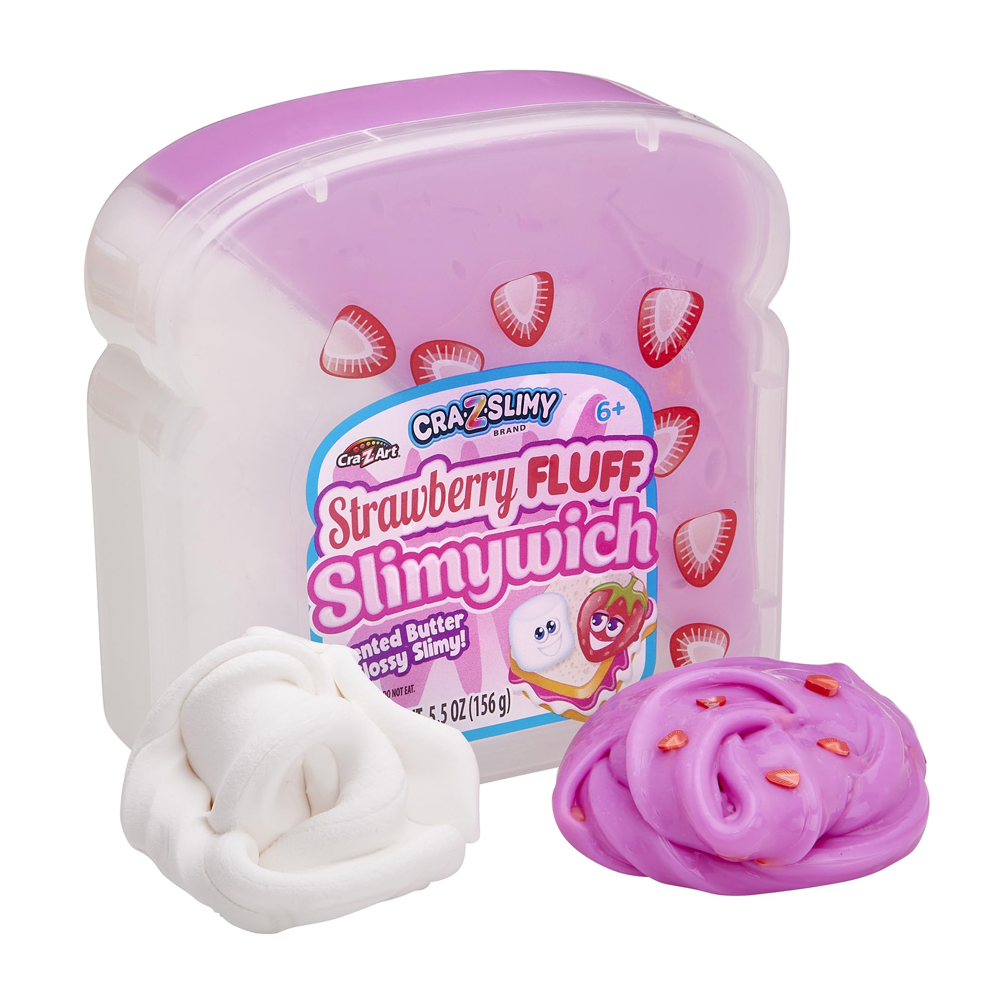 CRA-Z-Art Lunch-Themed Slime Set: Scented Orange Pineapple Drink & Strawberry Fluff Slimywich