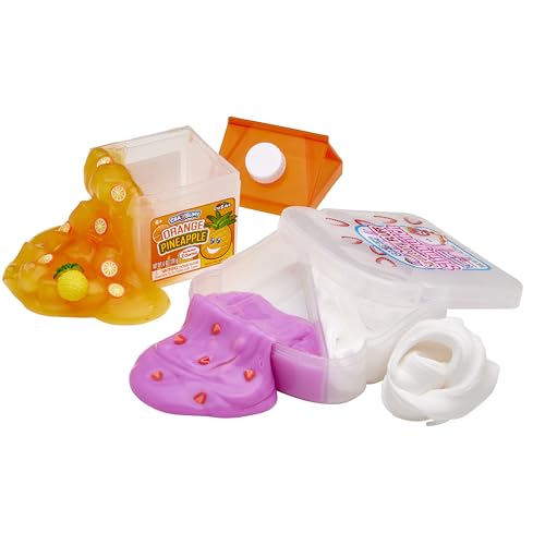 CRA-Z-Art Lunch-Themed Slime Set: Scented Orange Pineapple Drink & Strawberry Fluff Slimywich