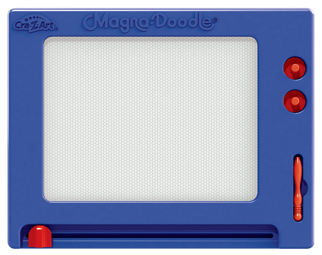 Cra-Z-Art Retro Magna Doodle – Classic Magnetic Drawing Board, Blue/White, Ages 3+