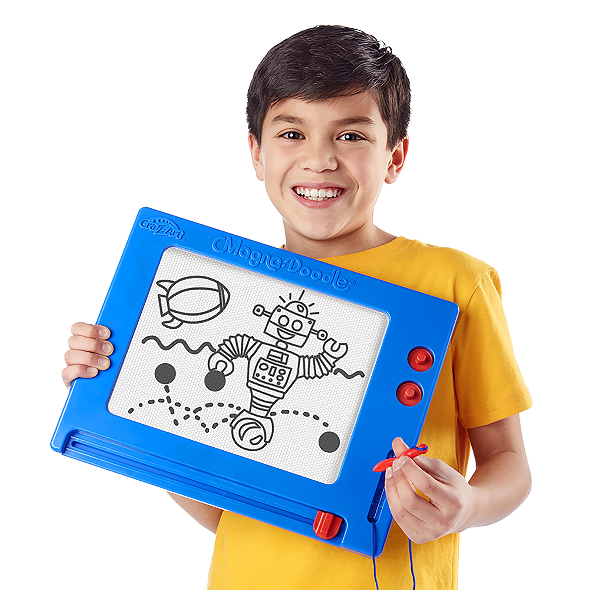 Cra-Z-Art Retro Magna Doodle – Classic Magnetic Drawing Board, Blue/White, Ages 3+