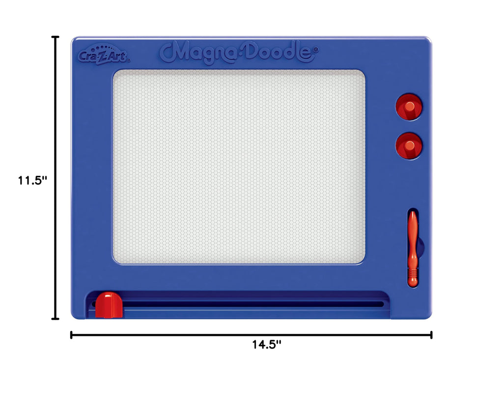 Cra-Z-Art Retro Magna Doodle – Classic Magnetic Drawing Board, Blue/White, Ages 3+
