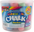 Cra-Z-Art Sidewalk Chalk Bucket – 20 Count with 18 Markers